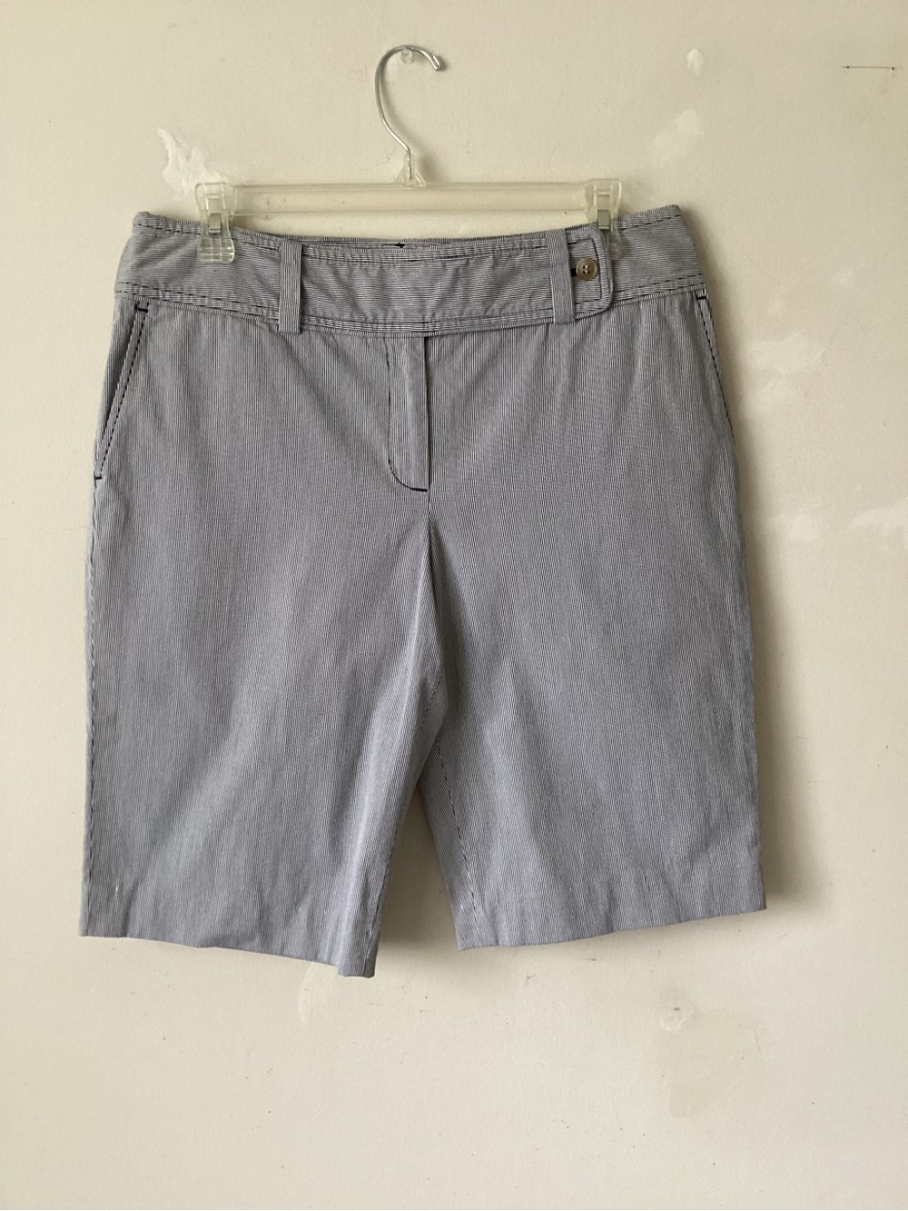 Ann Taylor Light Gray Tailored Bermuda Shorts